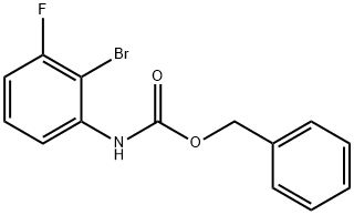 Carbamic acid, N-(2-bromo-3-fluorophenyl)-, phenylmethyl ester Structure