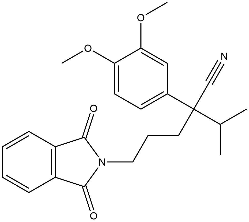 2H-Isoindole-2-pentanenitrile, α-(3,4-dimethoxyphenyl)-1,3-dihydro-α-(1-methylethyl)-1,3-dioxo- 结构式