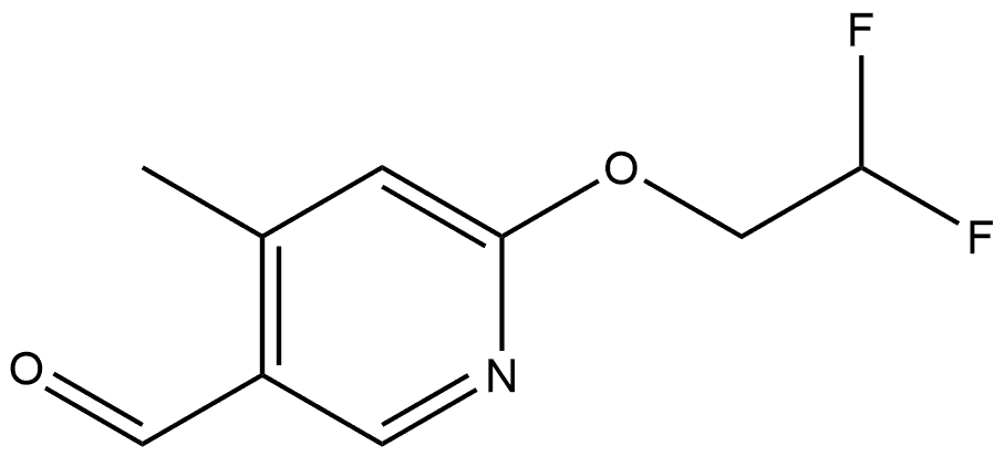 6-(2,2-Difluoroethoxy)-4-methyl-3-pyridinecarboxaldehyde 结构式