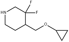 Piperidine, 4-[(cyclopropyloxy)methyl]-3,3-difluoro- Structure