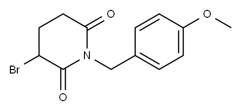2,6-Piperidinedione, 3-bromo-1-[(4-methoxyphenyl)methyl]- Structure