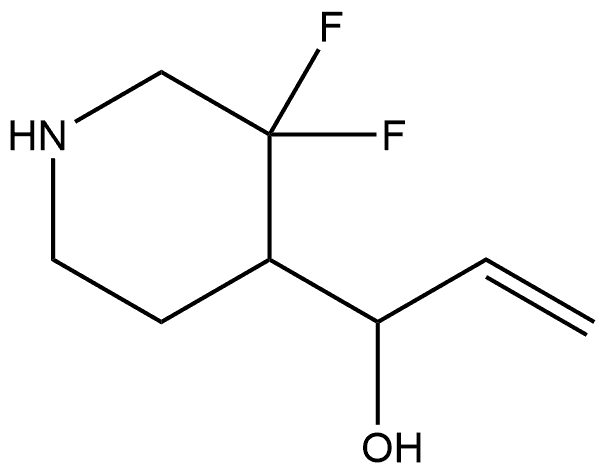 1-(3,3-difluoropiperidin-4-yl)prop-2-en-1-ol,2300519-45-1,结构式