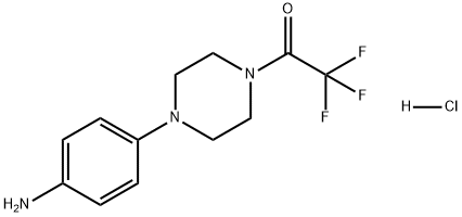 Ethanone, 1-[4-(4-aminophenyl)-1-piperazinyl]-2,2,2-trifluoro-, hydrochloride (1:1) Structure