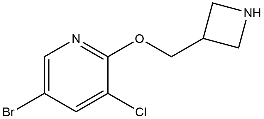 2-(3-Azetidinylmethoxy)-5-bromo-3-chloropyridine 结构式