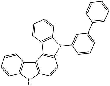 Indolo[2,3-c]carbazole, 5-[1,1'-biphenyl]-3-yl-5,8-dihydro- Structure
