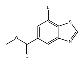 5-Benzothiazolecarboxylic acid, 7-bromo-, methyl ester Struktur