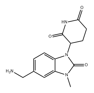 2,6-Piperidinedione, 3-[5-(aminomethyl)-2,3-dihydro-3-methyl-2-oxo-1H-benzimidazol-1-yl]- Structure