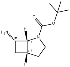 rel-(1S,5S,7R)-2-Boc-7-amino-2-azabicyclo[3.2.0]heptane Struktur