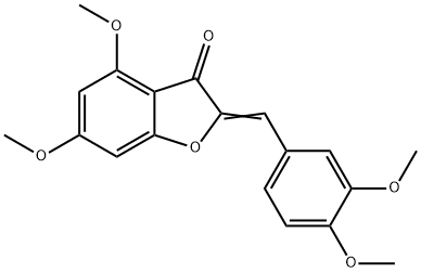 3(2H)-Benzofuranone, 2-[(3,4-dimethoxyphenyl)methylene]-4,6-dimethoxy- 结构式