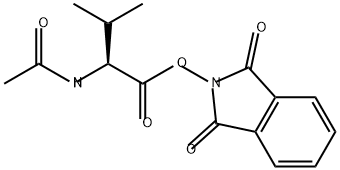 Valine, N-acetyl-, 1,3-dihydro-1,3-dioxo-2H-isoindol-2-yl ester Struktur