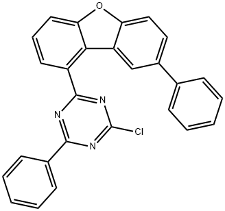 1,3,5-Triazine, 2-chloro-4-phenyl-6-(8-phenyl-1-dibenzofuranyl)- 结构式