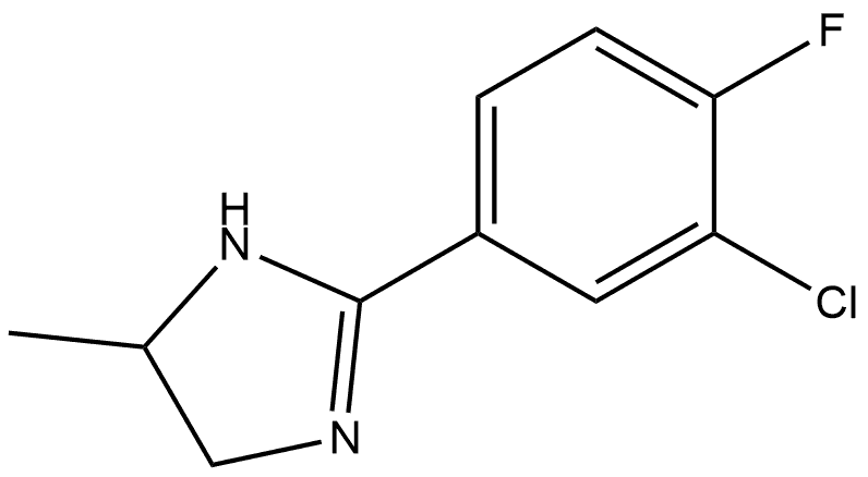 2-(3-Chloro-4-fluorophenyl)-5-methyl-4,5-dihydro-1H-imidazole Structure