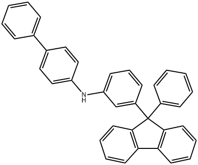 [1,1′-Biphenyl]-4-amine, N-[3-(9-phenyl-9H-fluoren-9-yl)phenyl]- Structure