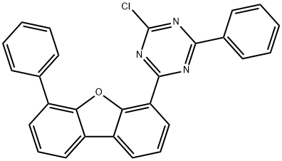1,3,5-Triazine, 2-chloro-4-phenyl-6-(6-phenyl-4-dibenzofuranyl)- 结构式