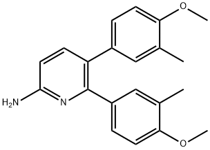 2-Pyridinamine, 5,6-bis(4-methoxy-3-methylphenyl)- Structure