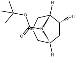 叔丁基 (1S,5S,6R)-6-羟基-3,8-二氮杂双环[3.2.1]辛烷-8-羧酸甲酯 结构式