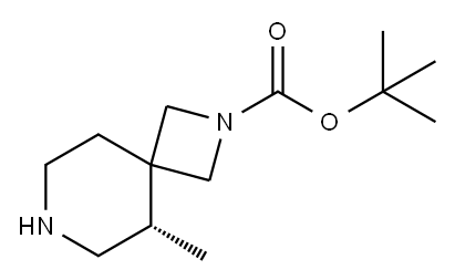 2,7-Diazaspiro[3.5]nonane-2-carboxylic acid, 5-methyl-, 1,1-dimethylethyl ester, (5S)- Struktur