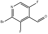 4-Pyridinecarboxaldehyde, 2-bromo-3,5-difluoro- Structure