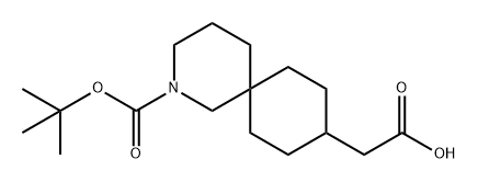 2-Azaspiro[5.5]undecane-9-acetic acid, 2-[(1,1-dimethylethoxy)carbonyl]- Structure
