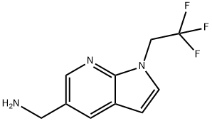 1H-?Pyrrolo[2,?3-?b]?pyridine-?5-?methanamine, 1-?(2,?2,?2-?trifluoroethyl)?- Structure