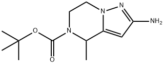 tert-butyl 2-amino-4-methyl-6,7-dihydro-4H-pyrazolo[1,5-a]pyrazine-5-carboxylate Struktur