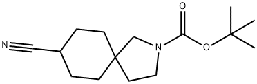 2-Azaspiro[4.5]decane-2-carboxylic acid, 8-cyano-, 1,1-dimethylethyl ester Structure