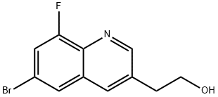 2-(6-溴-8-氟-3-喹啉基)乙醇, 2306277-14-3, 结构式