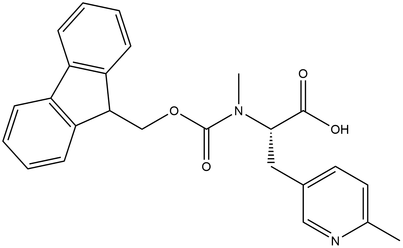 (2S)-2-({[(9H-fluoren-9-yl)methoxy]carbonyl}(methyl)amino)-3-(6-methylpyridin-3-yl)propanoic acid Structure