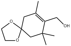 1,4-Dioxaspiro[4.5]dec-7-ene-8-methanol, 7,9,9-trimethyl- Structure