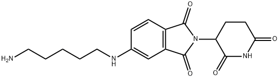 5-[(5-aminobutyl)amino]-2-(2,6-dioxo-3-piperidinyl)-1H-Isoindole-1,3(2H)-dione, Structure