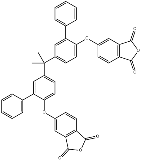 1,3-Isobenzofurandione, 5,5′-[(1-methylethylidene)bis([1,1′-biphenyl]-5,2-diyloxy)]bis- Struktur