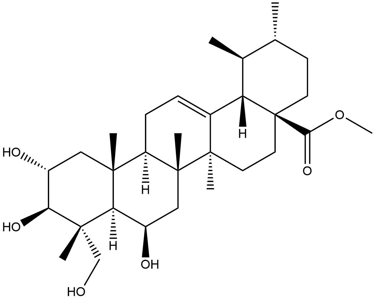 Urs-12-en-28-oic acid, 2,3,6,23-tetrahydroxy-, methyl ester, (2α,3β,4α,6β)-