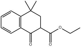 2-Naphthalenecarboxylic acid, 1,2,3,4-tetrahydro-4,4-dimethyl-1-oxo-, ethyl ester,23203-53-4,结构式