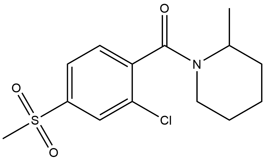 2-Chloro-4-(methylsulfonyl)phenyl](2-methyl-1-piperidinyl)methanone 结构式