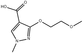 3-(2-Methoxyethoxy)-1-methyl-1H-pyrazole-4-carboxylic acid Struktur