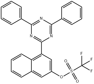 Methanesulfonic acid, 1,1,1-trifluoro-, 4-(4,6-diphenyl-1,3,5-triazin-2-yl)-2-naphthalenyl ester Structure