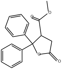 3-Furancarboxylic acid, tetrahydro-5-oxo-2,2-diphenyl-, methyl ester,23243-10-9,结构式