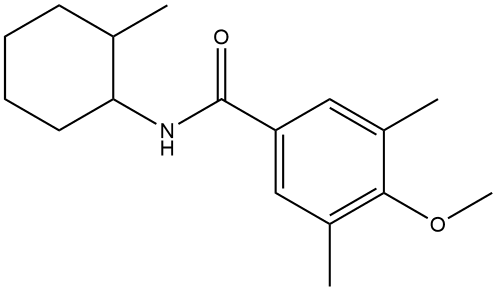 4-Methoxy-3,5-dimethyl-N-(2-methylcyclohexyl)benzamide 结构式