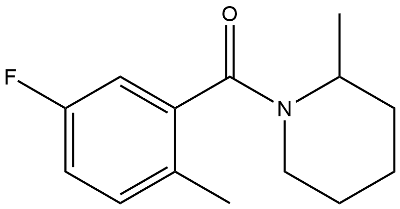 (5-Fluoro-2-methylphenyl)(2-methyl-1-piperidinyl)methanone Struktur