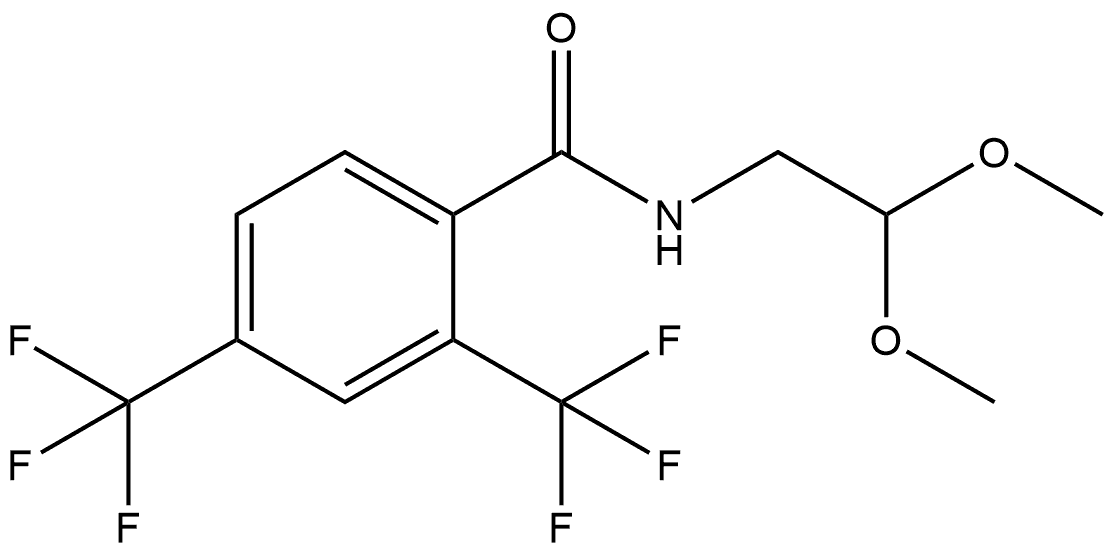 N-(2,2-Dimethoxyethyl)-2,4-bis(trifluoromethyl)benzamide Structure