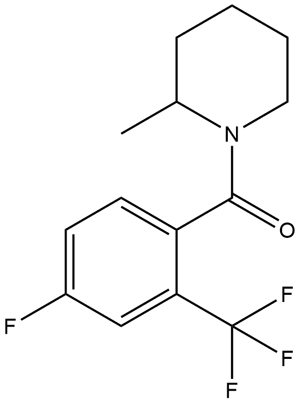 4-Fluoro-2-(trifluoromethyl)phenyl](2-methyl-1-piperidinyl)methanone 结构式