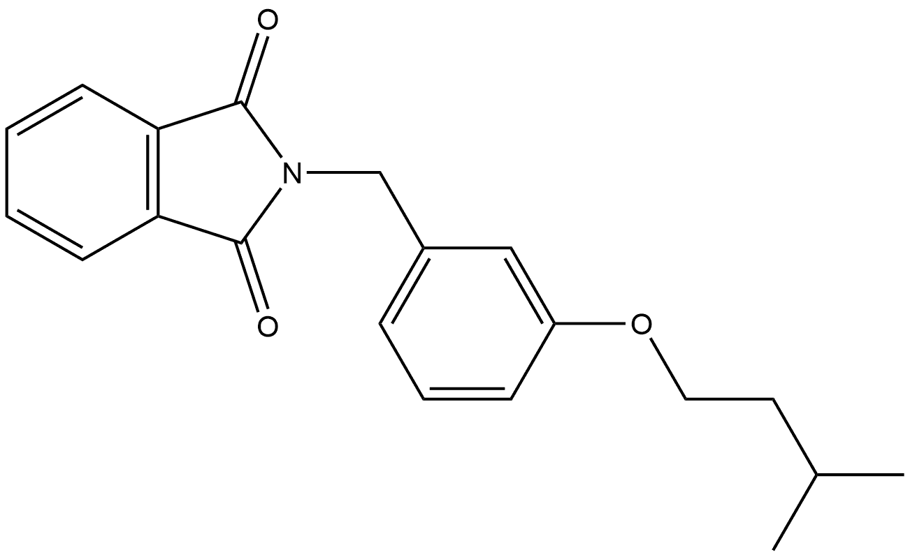 2-[[3-(3-Methylbutoxy)phenyl]methyl]-1H-isoindole-1,3(2H)-dione 结构式