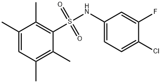 Benzenesulfonamide, N-(4-chloro-3-fluorophenyl)-2,3,5,6-tetramethyl- Structure