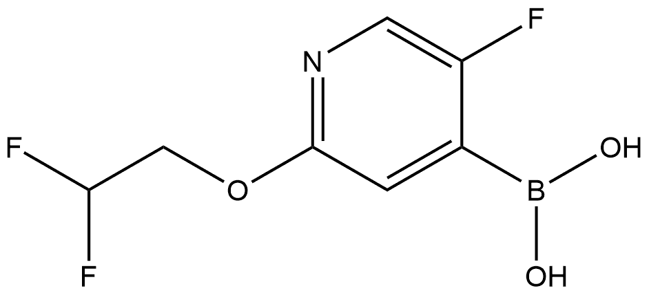 (2-(2,2-difluoroethoxy)-5-fluoropyridin-4-yl)boronic acid 结构式