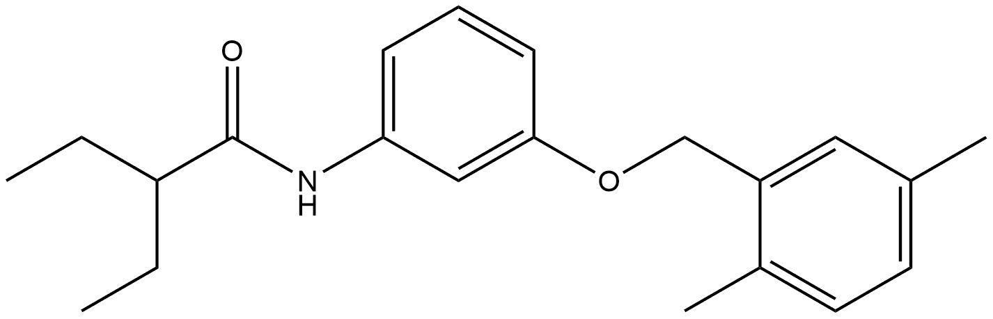 N-[3-[(2,5-Dimethylphenyl)methoxy]phenyl]-2-ethylbutanamide 结构式