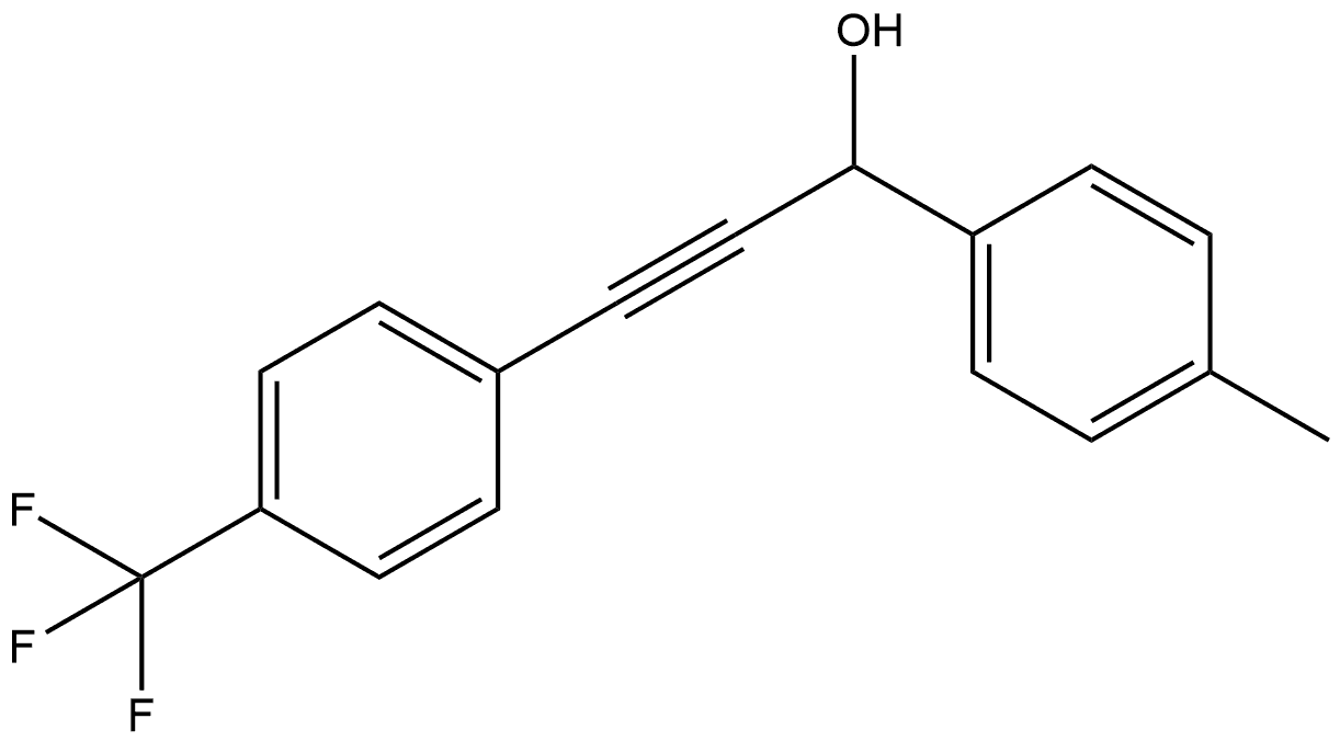 4-Methyl-α-[2-[4-(trifluoromethyl)phenyl]ethynyl]benzenemethanol 结构式