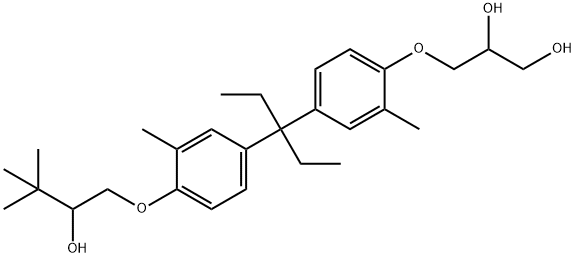 1,2-Propanediol, 3-[4-[1-ethyl-1-[4-(2-hydroxy-3,3-dimethylbutoxy)-3-methylphenyl]propyl]-2-methylphenoxy]- Struktur