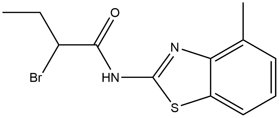 2-Bromo-N-(4-methyl-2-benzothiazolyl)butanamide 结构式