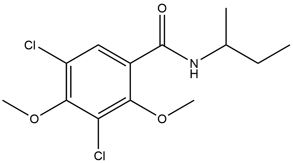 3,5-Dichloro-2,4-dimethoxy-N-(1-methylpropyl)benzamide Structure