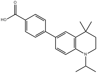 Benzoic acid, 4-[1,2,3,4-tetrahydro-4,4-dimethyl-1-(1-methylethyl)-6-quinolinyl]- Structure